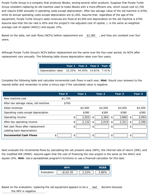  PLEASE HELP AND CHECK MY WORK! SHOW PROOF! Purple Turtle Group