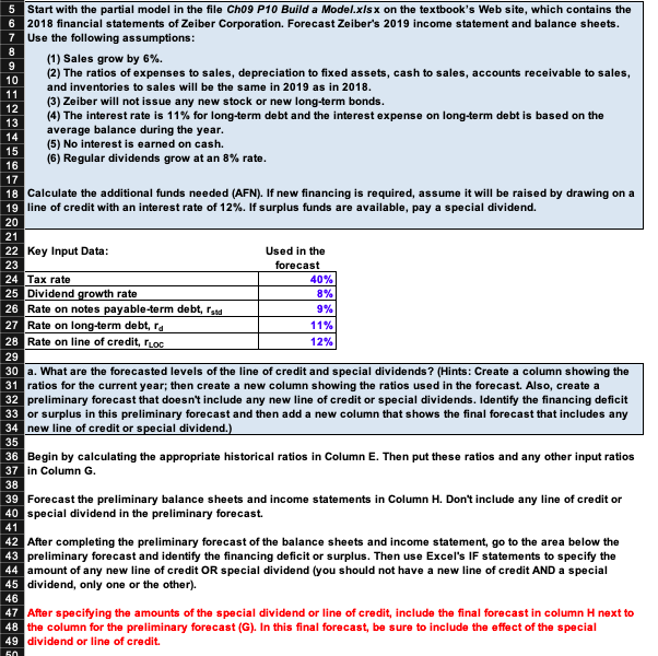 5 Start with the partial model in the file Ch09 P10