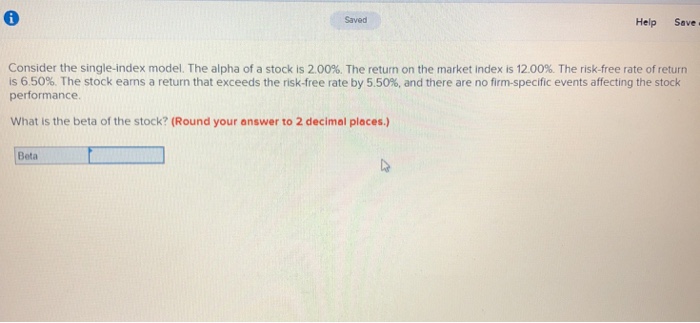  Saved Help Save Consider the single-index model. The alpha of a