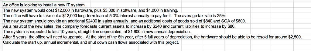 How would I solve this in excel? An office is looking to
