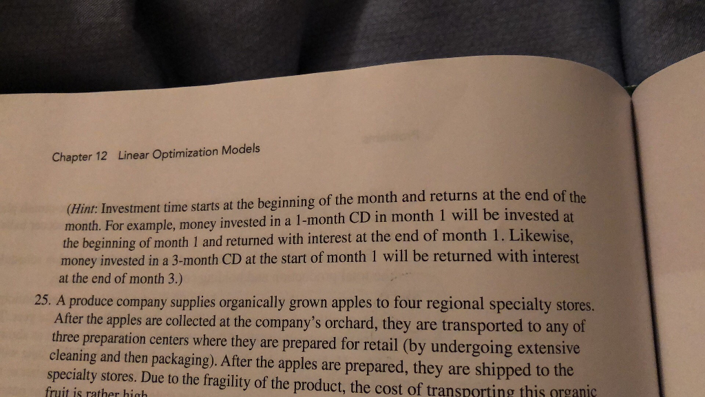 her investment problem as a linear program and solve it using Excel