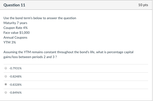 Coupon Rate 7% Face value $1,000 Annual Coupons The bond is callable