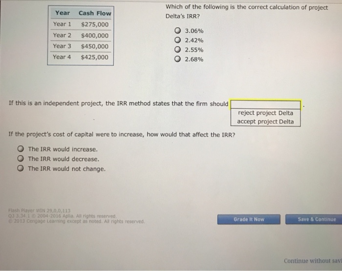 rate of return (IRR) AaAa? The internal rate of return (IRR) refers