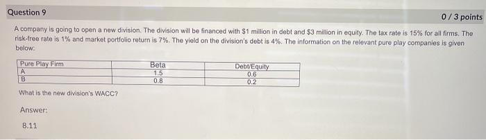 Answer is not 8.11. Please provide answer to the division and not