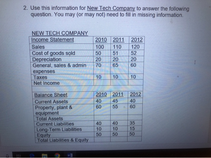  Show as much work as posible. 2. Use this information for
