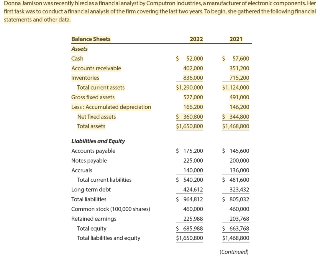 PLEASE HELP ME ASAP!! No need to answer b. Donna Jamison was