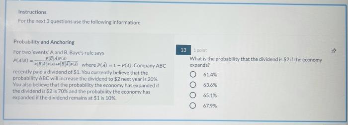 Please do all parts. Instructions For the next 3 questions use the