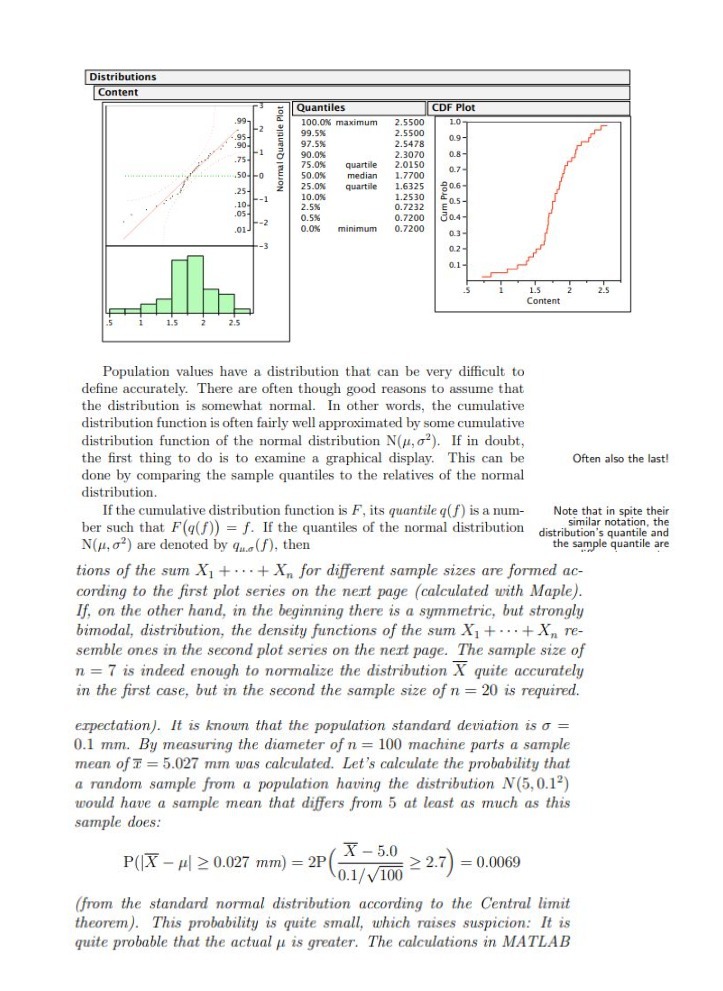  Distributions Content Quantiles CDF Plot 997 100,0% maximum 2.5500 1.0- -.95-