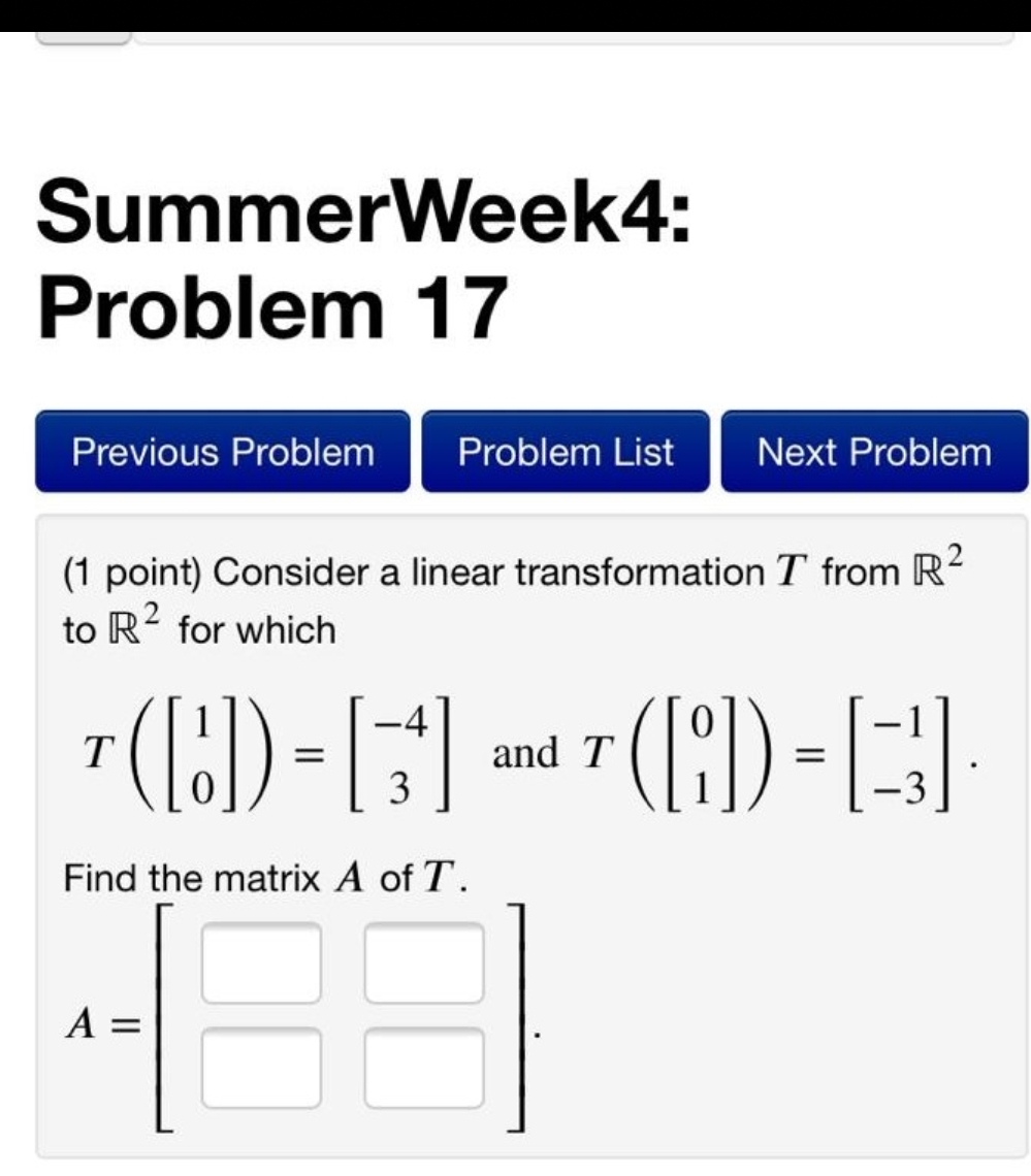 i need solution SummerWeek4: Problem 17 Previous Problem Problem List Next Problem