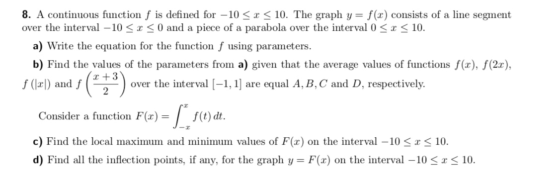 See the picture for the task. Values from point (b): A=6; B=2;