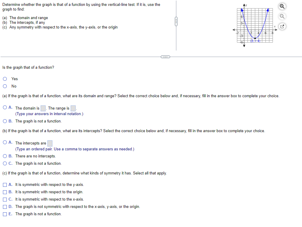 the verticalline test. lfit is. use the graph to nd M (a)