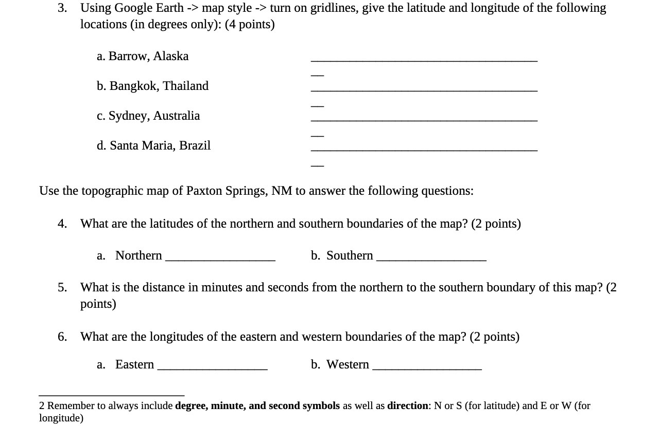  3. Using Google Earth > map style > turn on gridlines,
