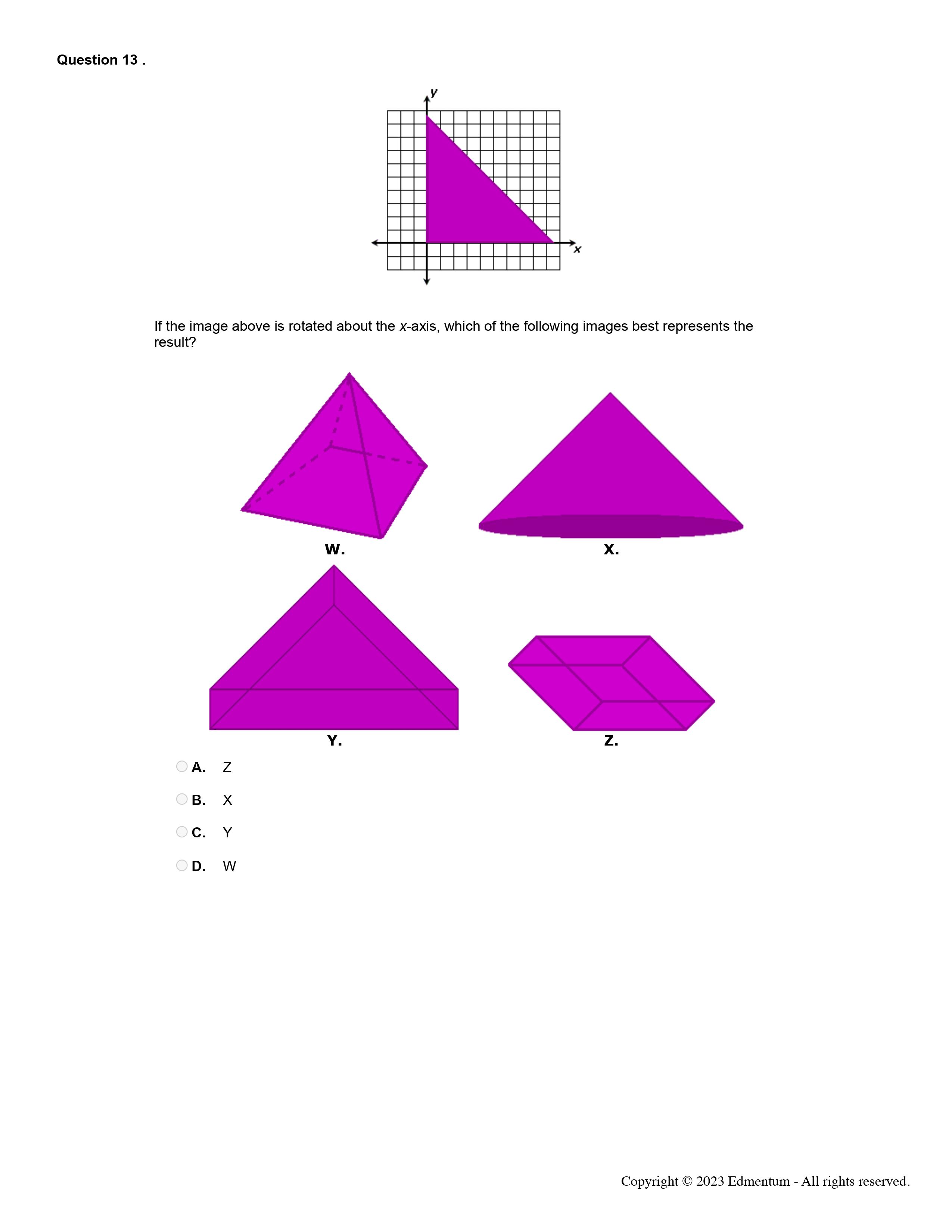 shown below. What types of two-dimensional shapes can be created by taking