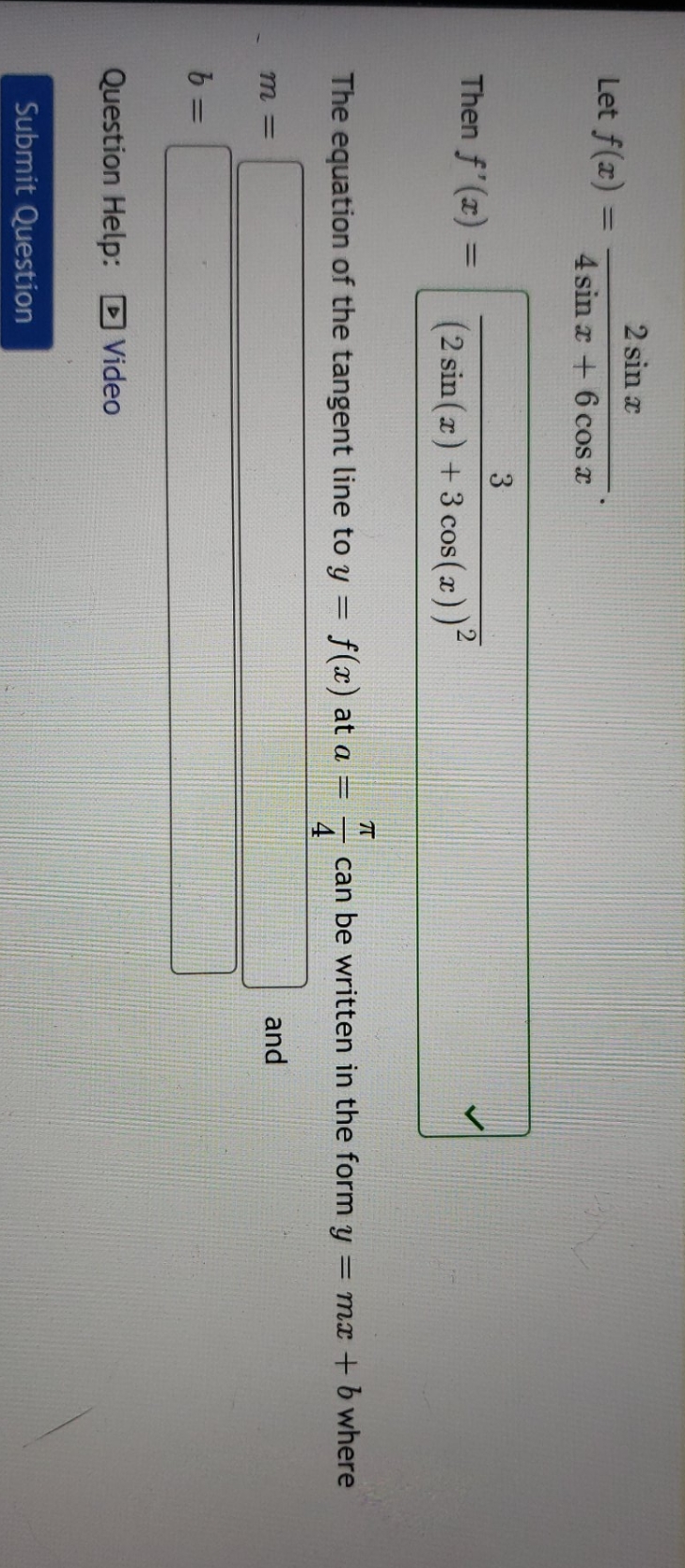 where do I go from here? Let f(x) = 2 sin x