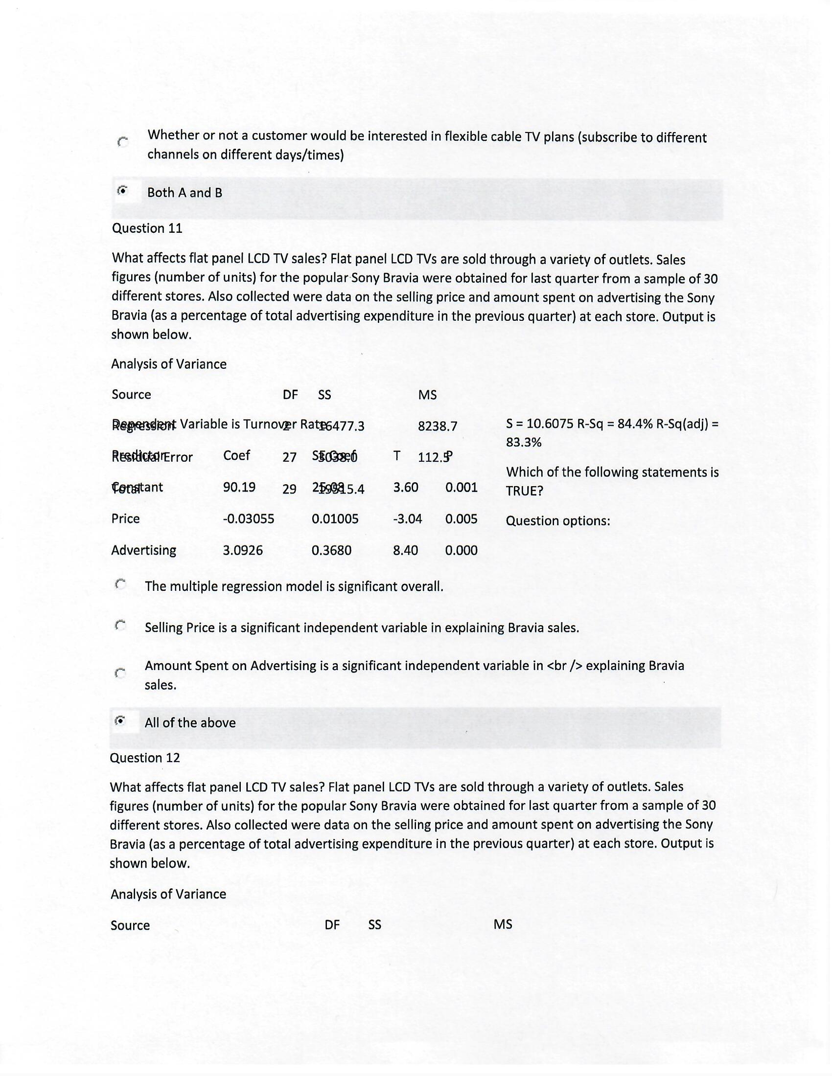 needs will increase, decrease, or stay the same over the next year.