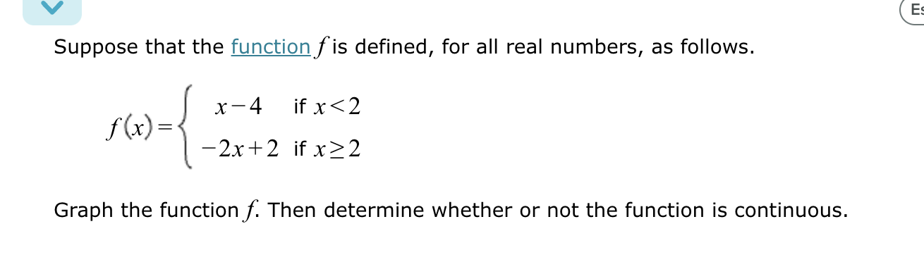 E Suppose that the function f is defined, for all real