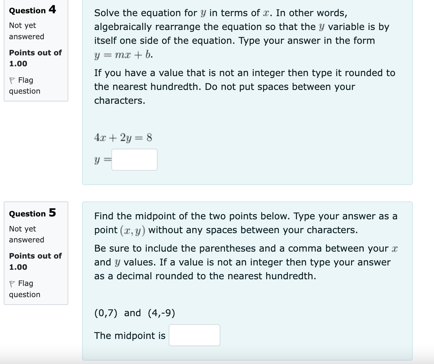 3x - 2y = 6 y =Question 3 Solve the equation for