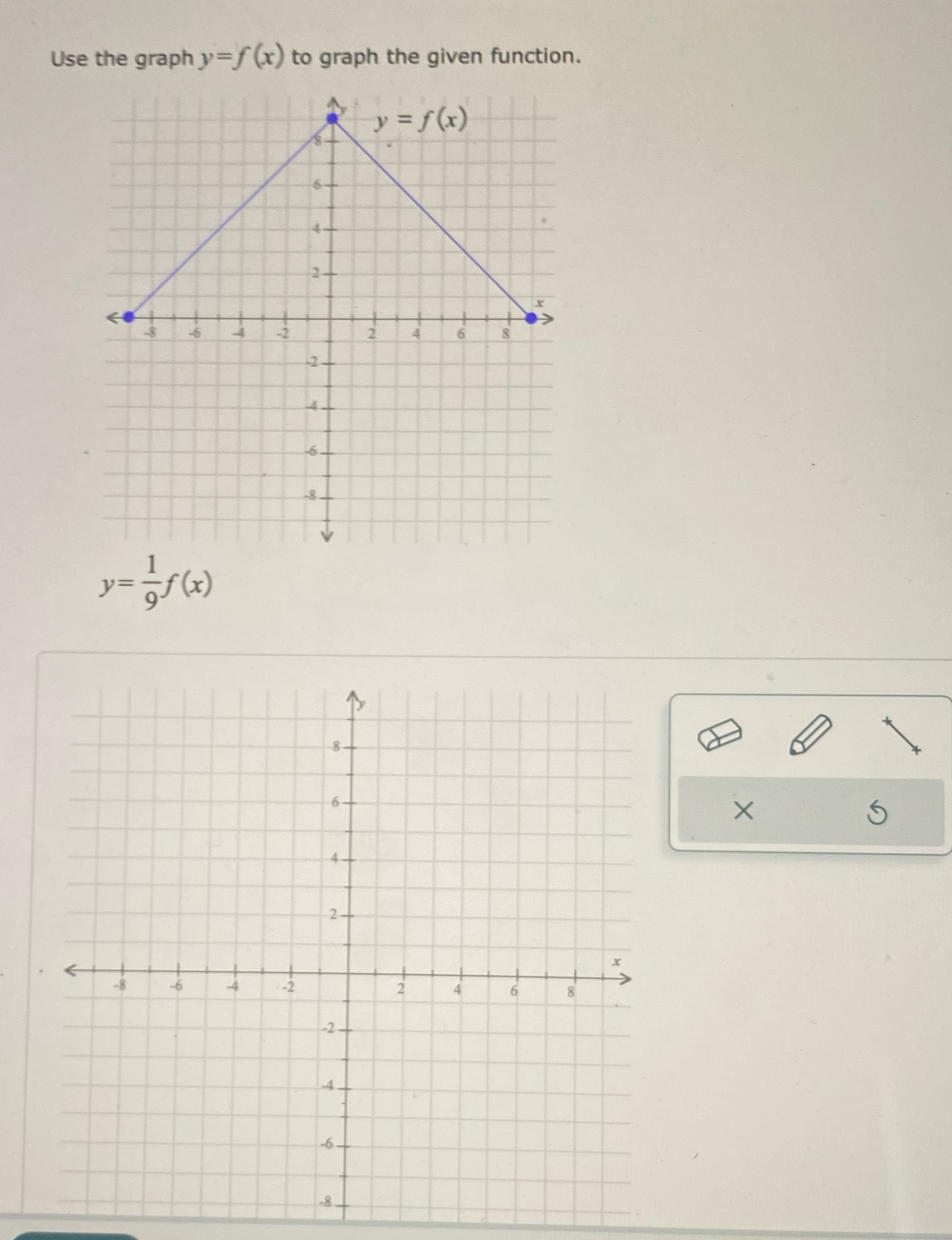 Please help mine Use the graph y=f (x) to graph the given