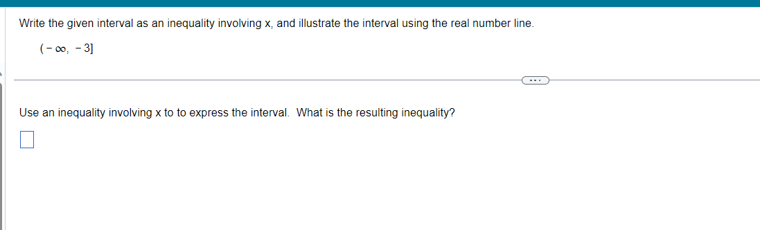 or (3,00) O B. {x/x > -3} or [3, - 3] O