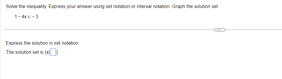 C. {x/x 9 Select the correct choice below and, if necessary. ll
