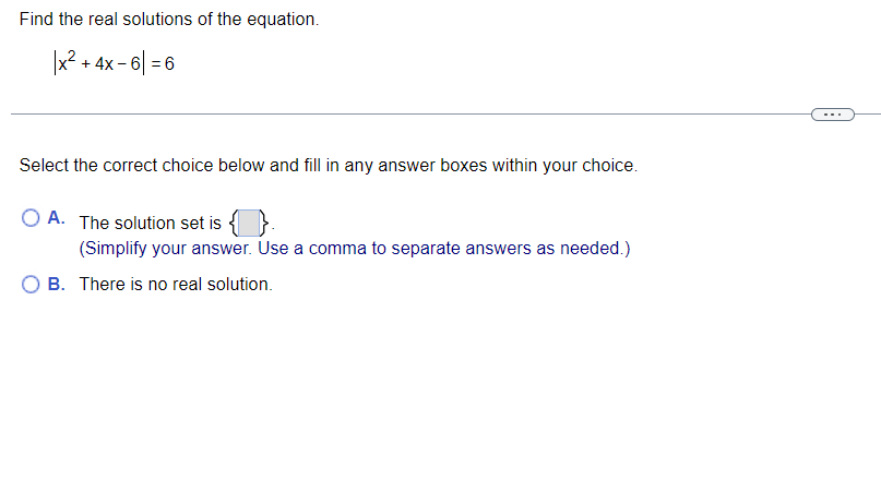 The solution set is (Type your answer in interval notation.) O C.