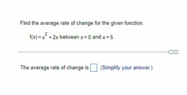 Find the average rate of change for the given function. fix)