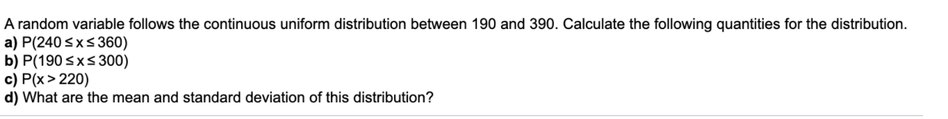 please find the exponential A random variable follows the continuous uniform distribution
