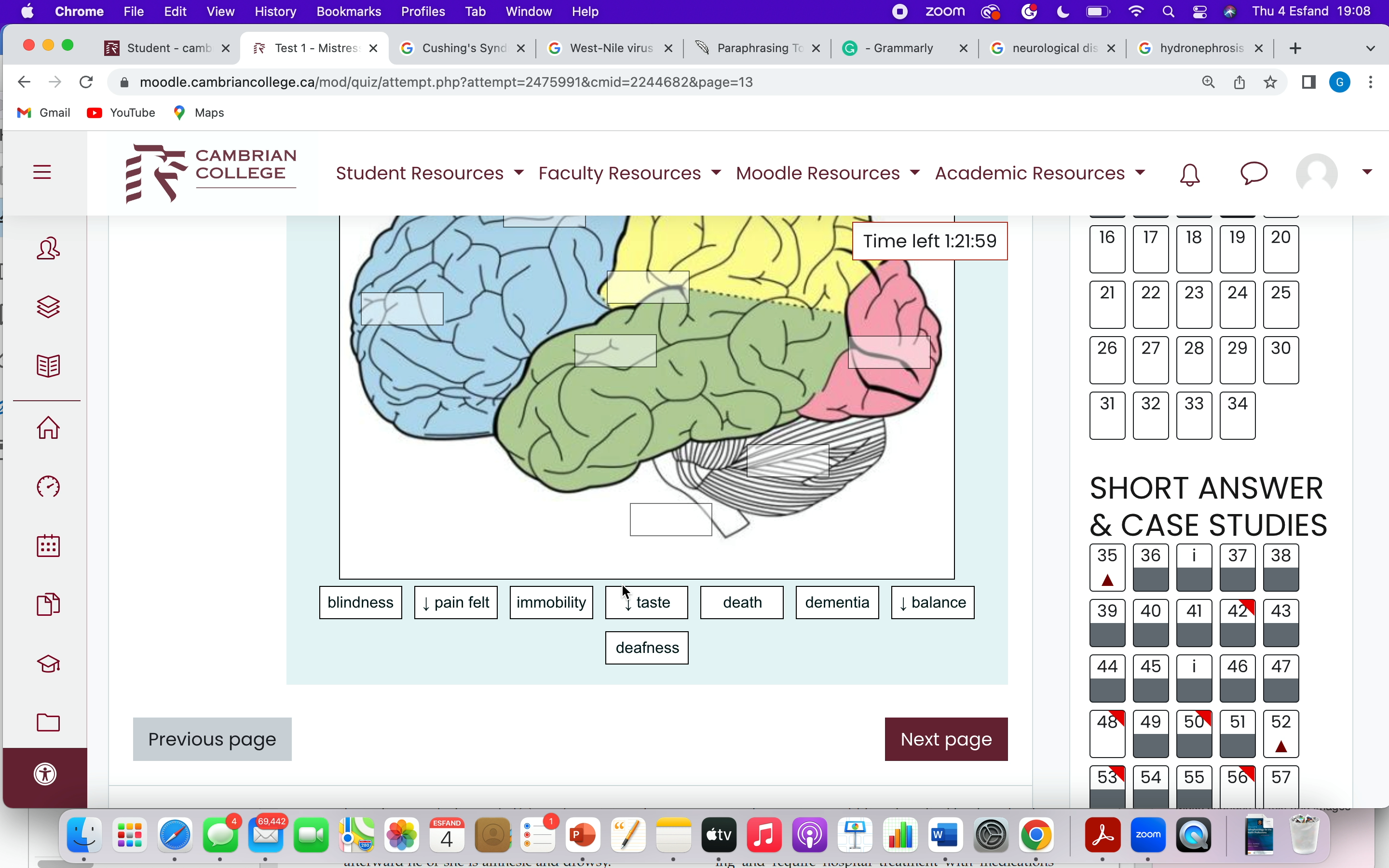 coagulation v prolonged PTT G absent bowel sounds T serum glucose hepatic