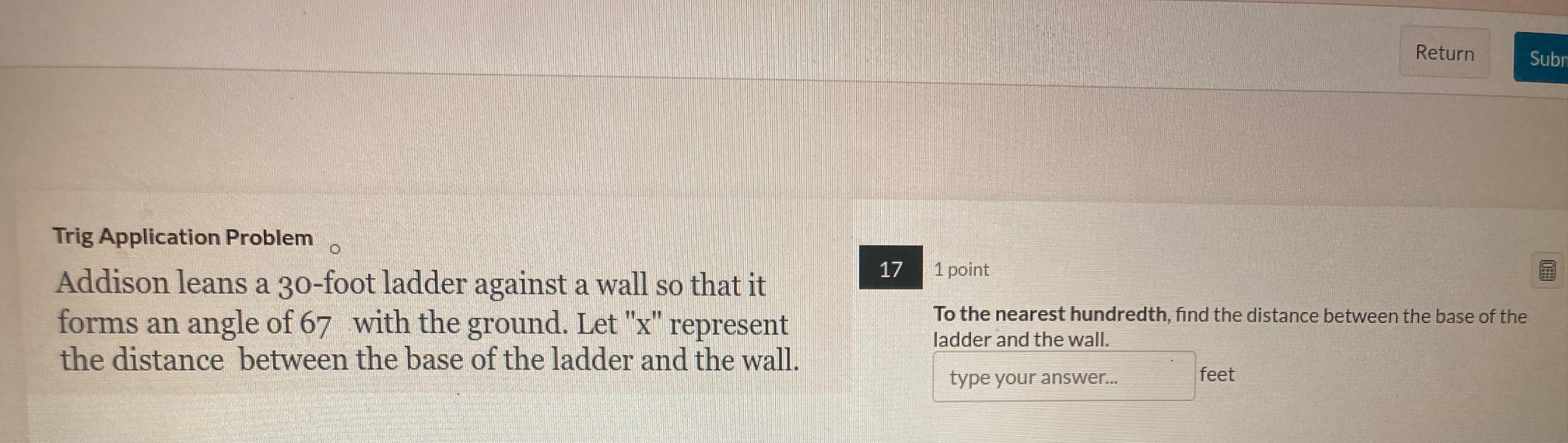 height above ground after 65 seconds? Round your answer to three places
