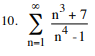 (9) use the Comparison Test to determine whether the given series converge