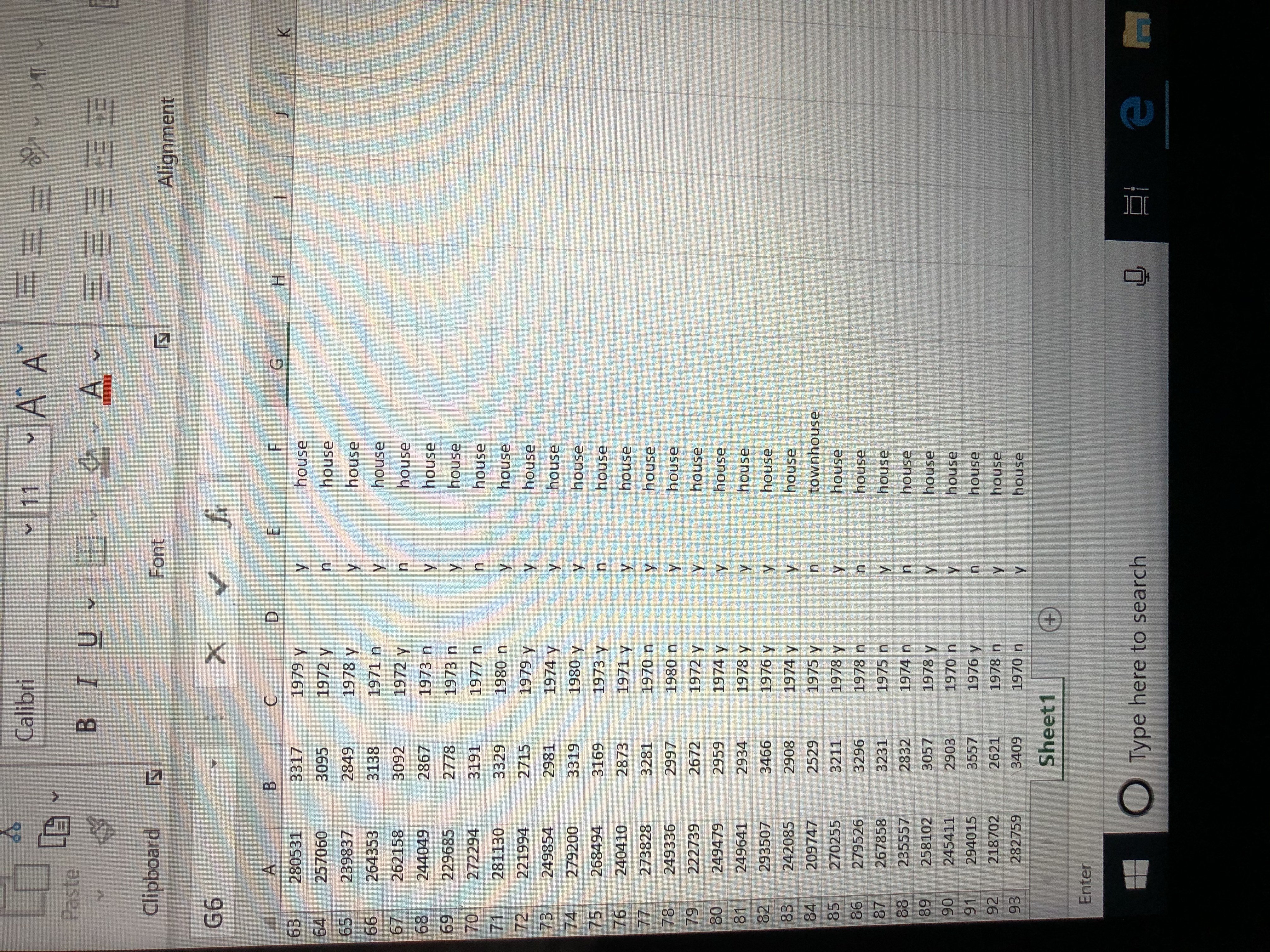 decided to collect some data on the homes in this neighborhood. A