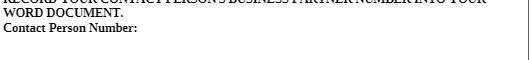 WORD DOCUMENT. Contact Person Number