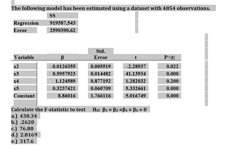 How do I get the F- value when there are more than