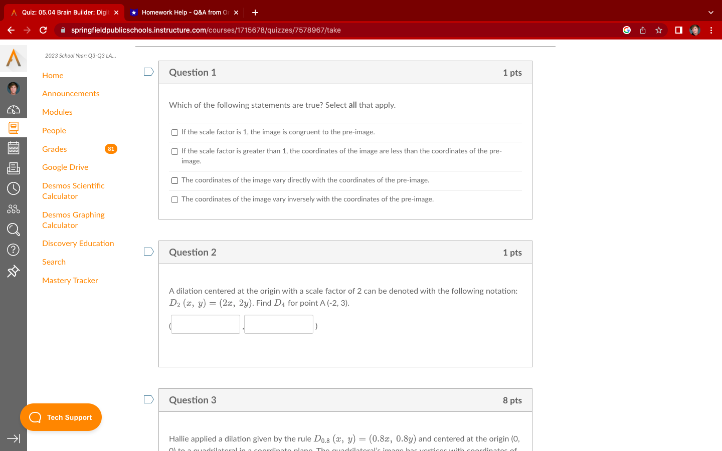  A Quiz: 05.04 Brain Builder: Digit x * Homework Help -