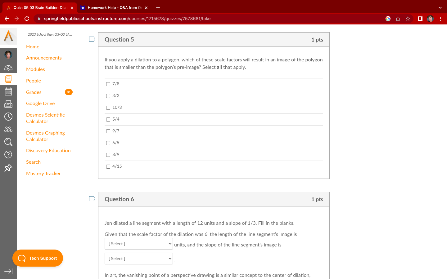 Grades 81 If the scale factor is greater than 1, the coordinates