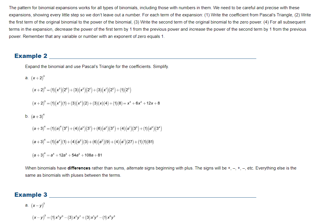 try and thanks for trying to help me. 8. PASCAL'S TRIANGLE Vocabulary