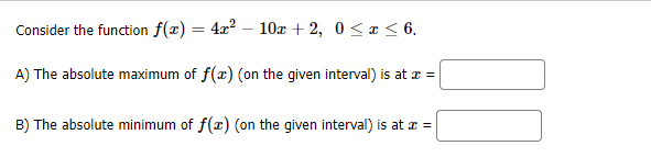  Canaider the function HI] = 4272 1'31? + 2, D i: