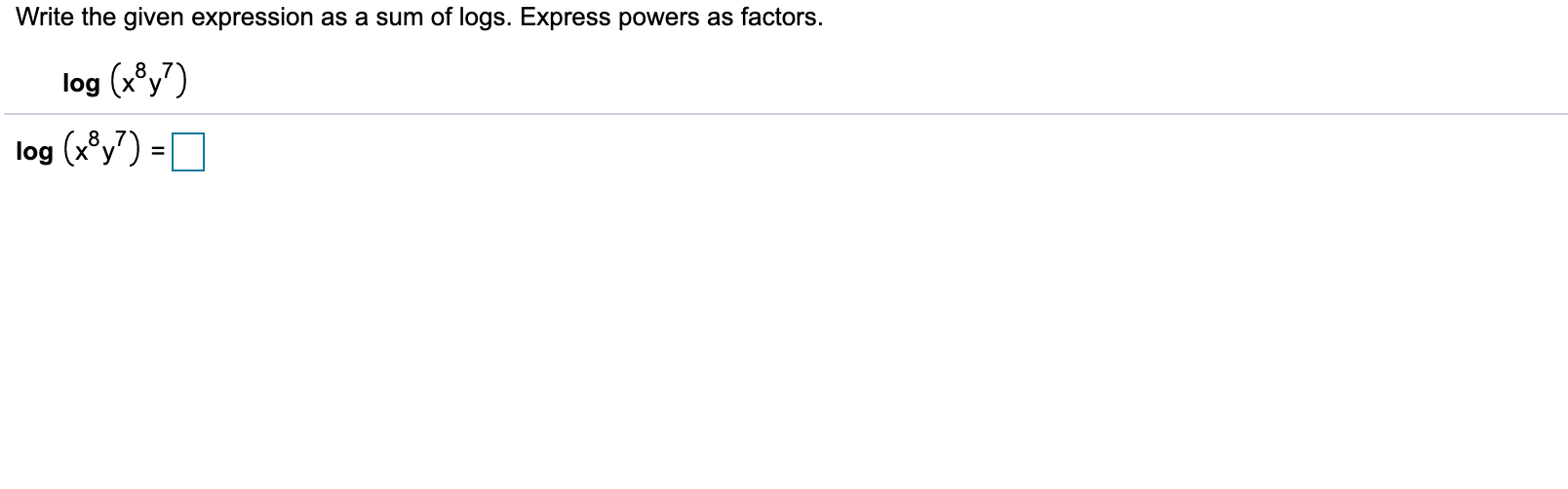 How to solve that? Write the given expression as a sum of