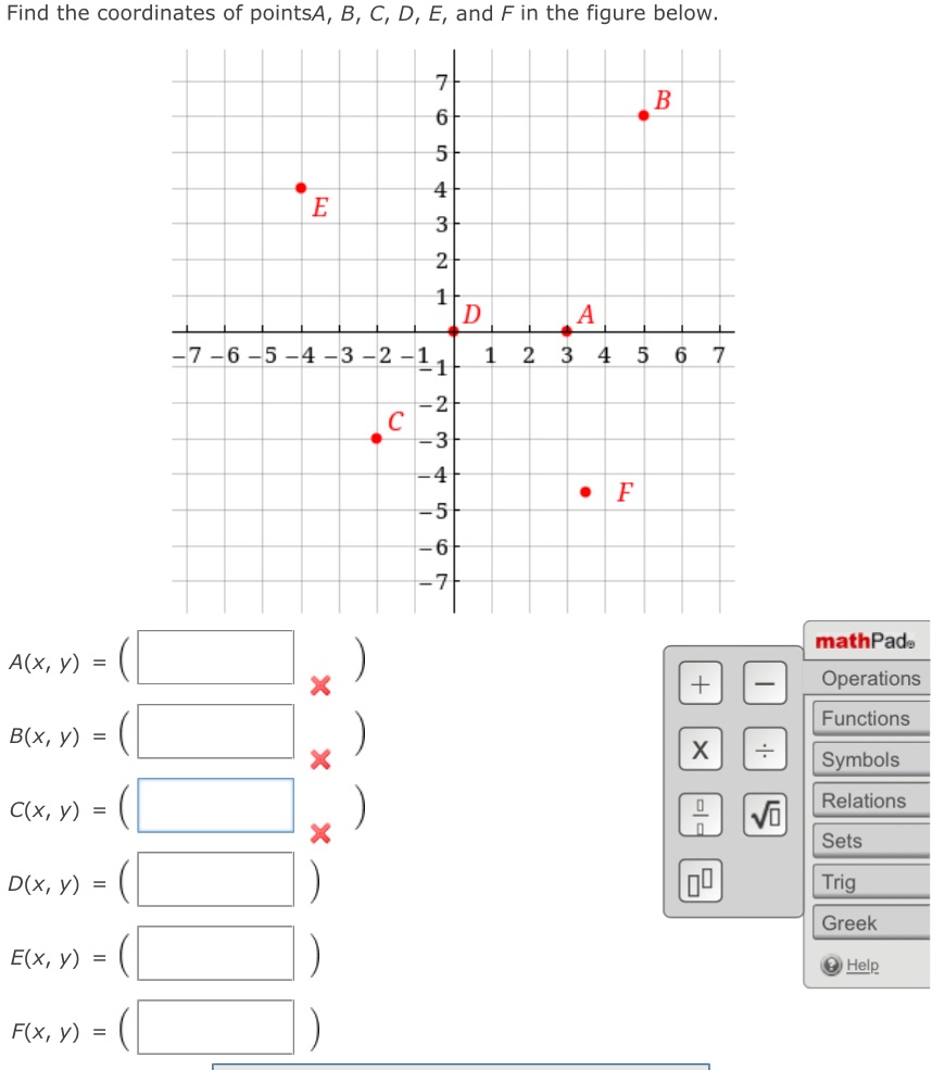 Help find the coordinates \f