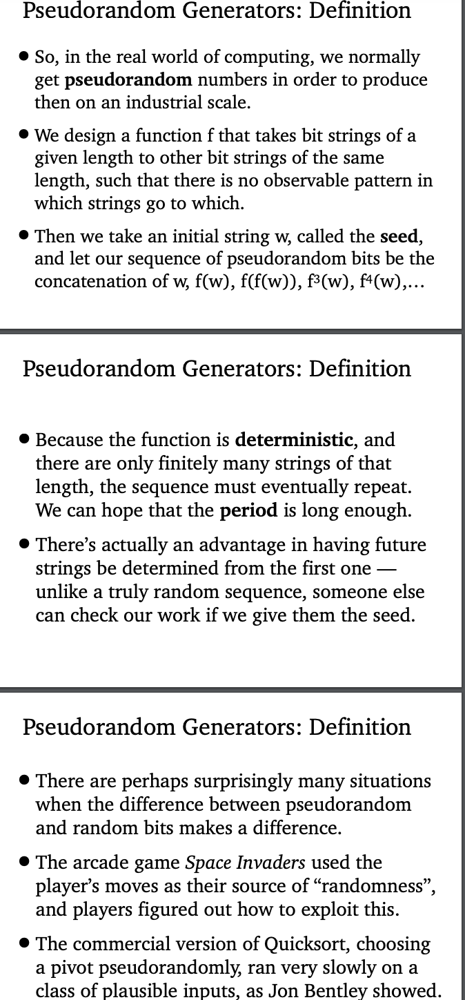 i as x? (modM). We let each pseudorandom bit bi be the