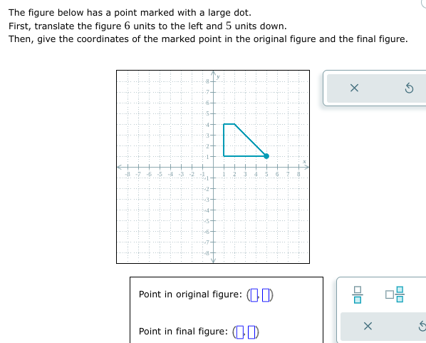  The figure below has a point marked with a large dot.