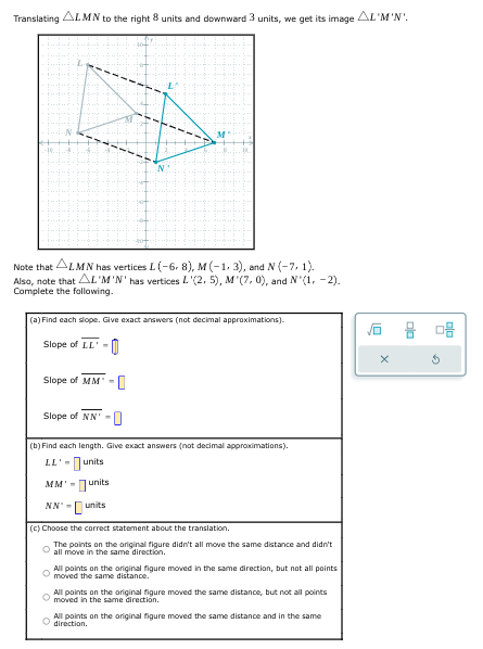First, translate the figure 6 units to the left and 5 units