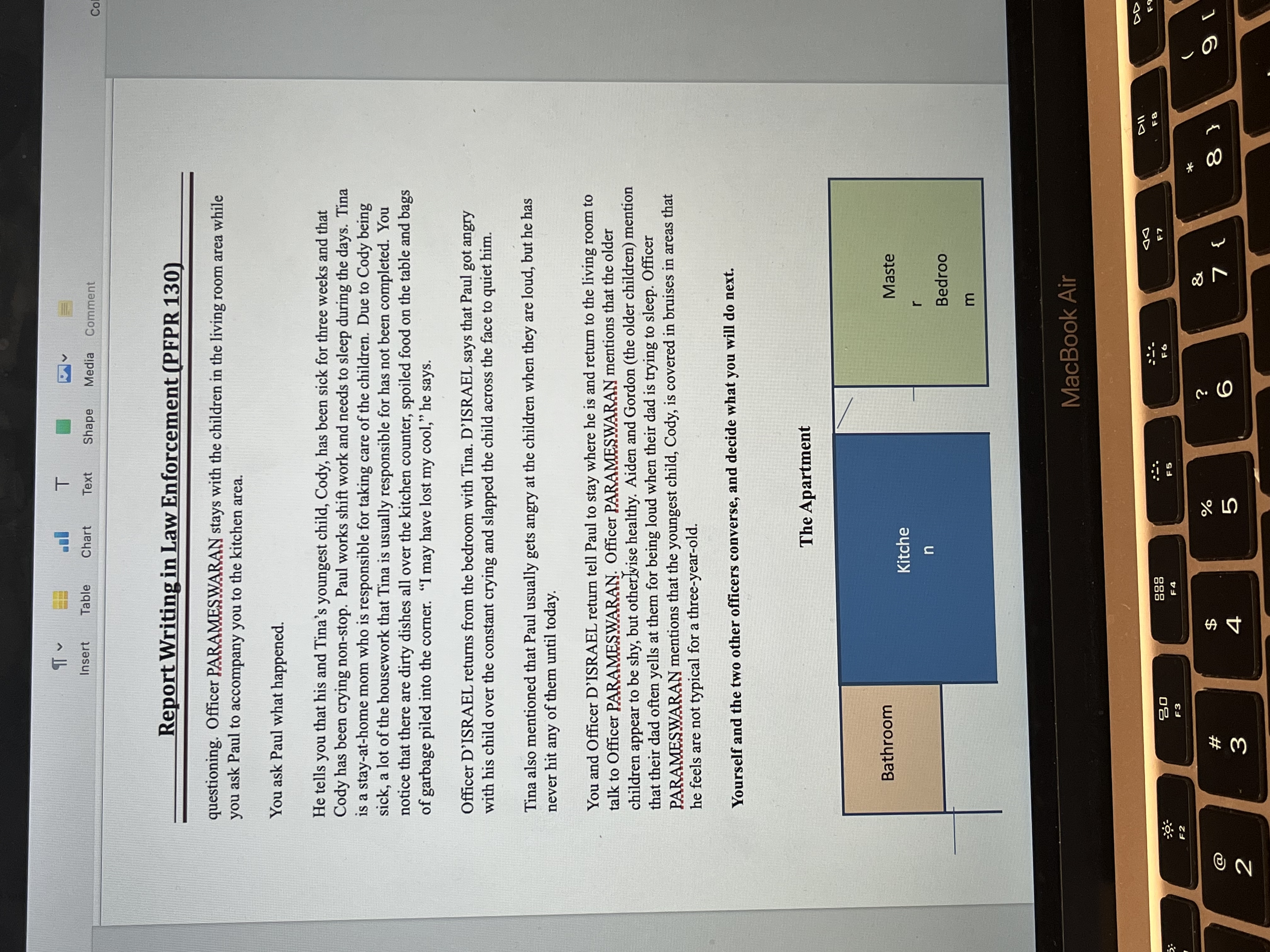  TV T Insert Table Chart Text Shape Media Comment Report Writing