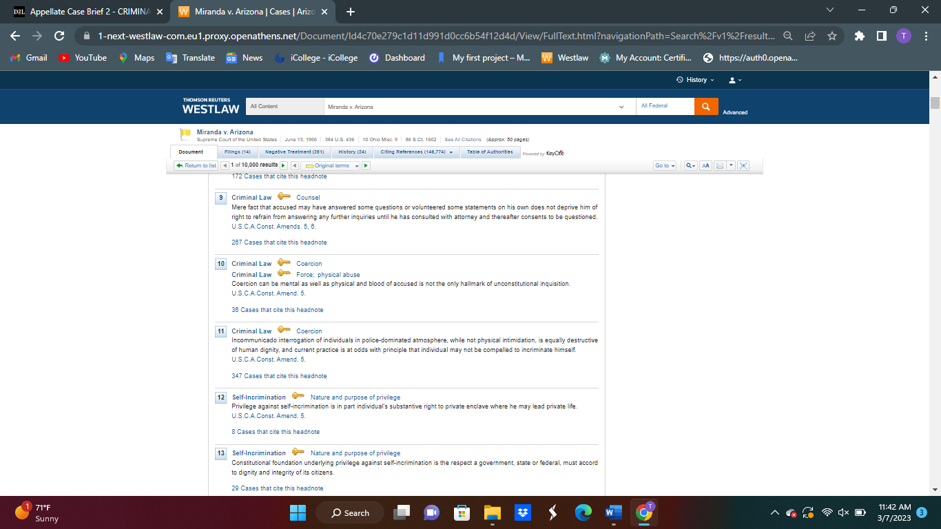 Procedural History, Precedents, Legal Issue, Ruling, Rationale, Disposition, Concurrence, Dissent, and Conclusion.1.