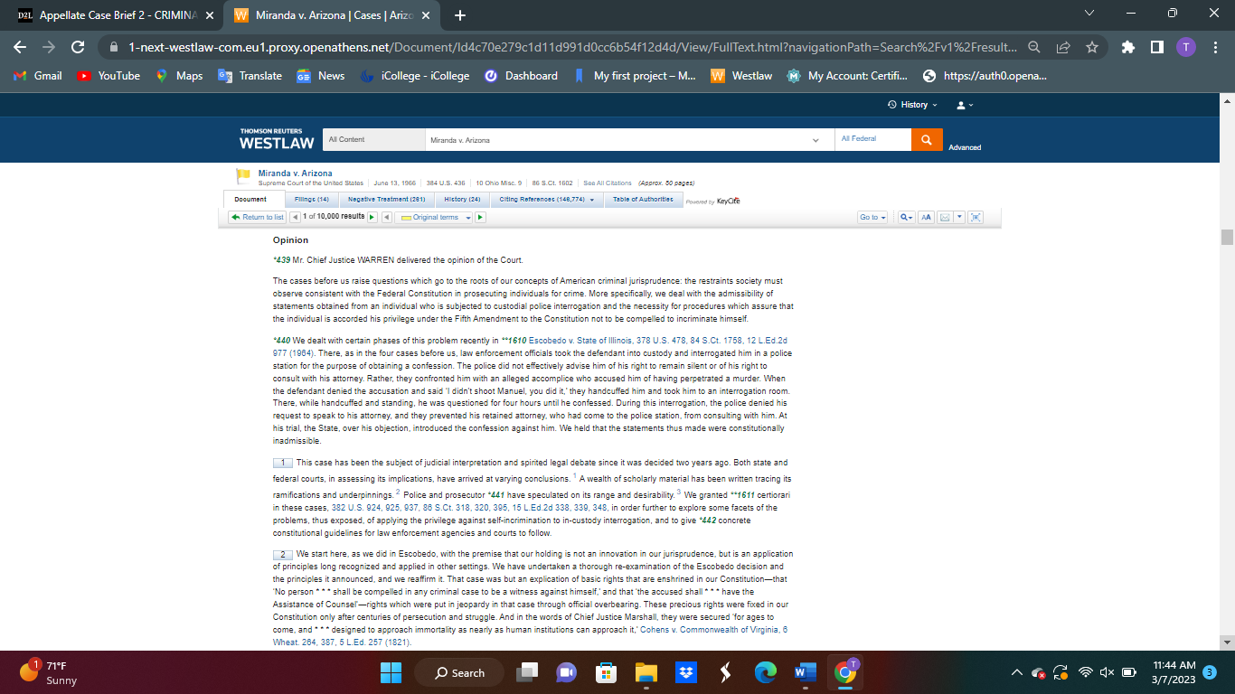 example the filing of a motion to suppress or a plea) and