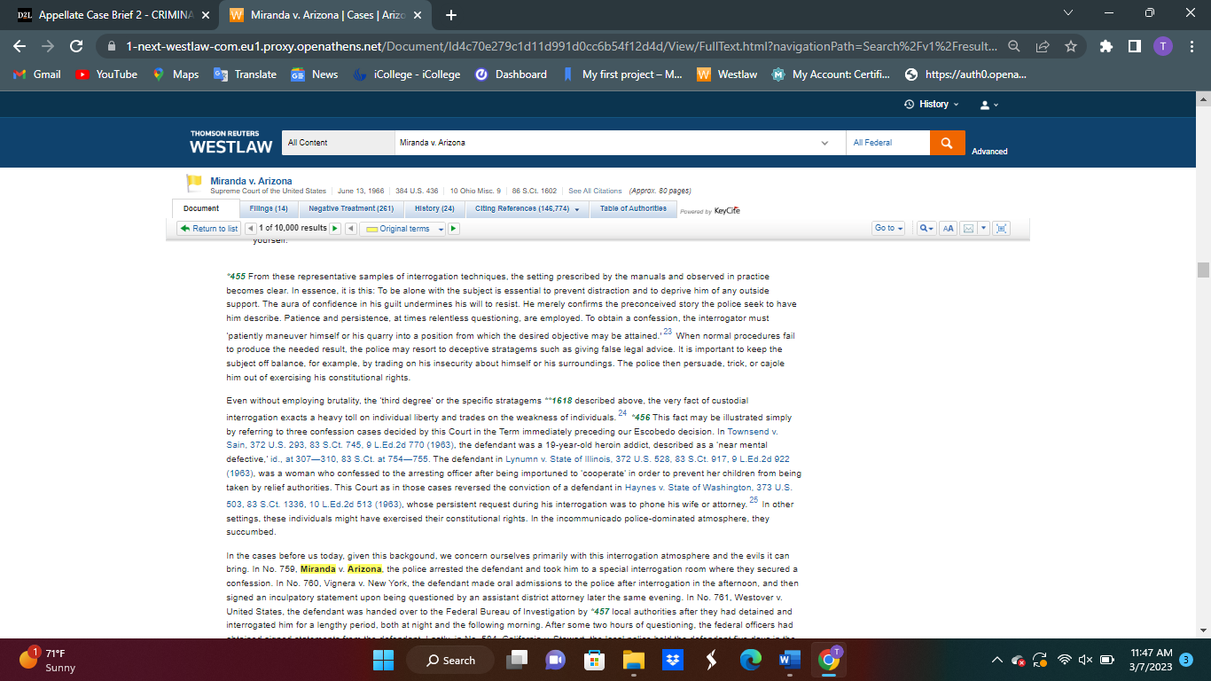 majority opinion. ? Be certain to use a full and proper citation