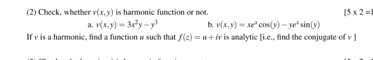 Hello. please help with the homework problem. Thank you. (2) Check, whether