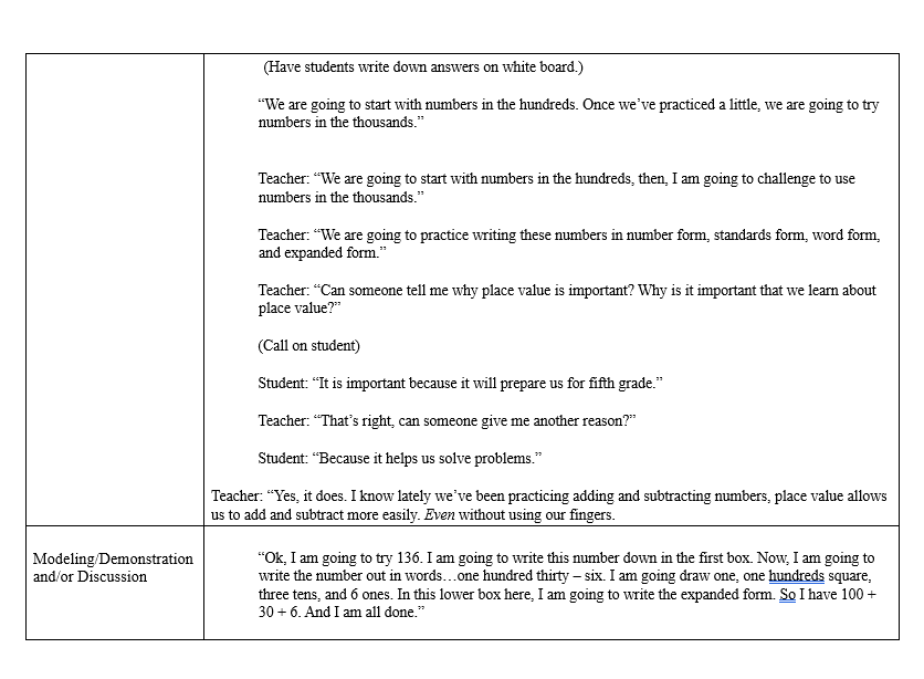 the objectives, the description of the rubric is clear and precise, and