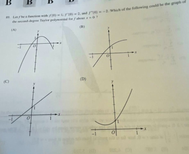 B B 89. Ler y be a function with f(0) =