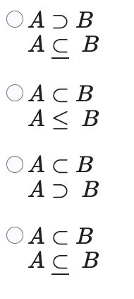 Let set A = {a, b} and set B = {a, b,